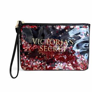Victoria's Secret Sequin Clutch in Black and Red